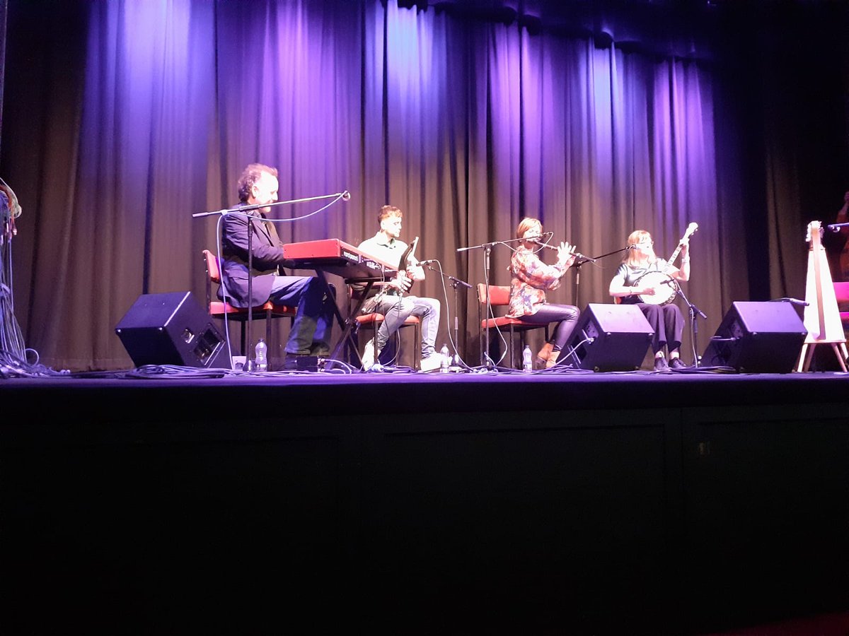 BfdIrishSociety's tweet photo. Had wonderful evening with the London Lasses at @BradPlayhouse. The Lasses put on a great performance, especially given one band member got stuck at Kings Cross &amp; another came down with food poisoning! Luckily, our very own @conormacmahon_ was able to step in &amp; play a blinder! https://t.co/zl4gsY0DgQ