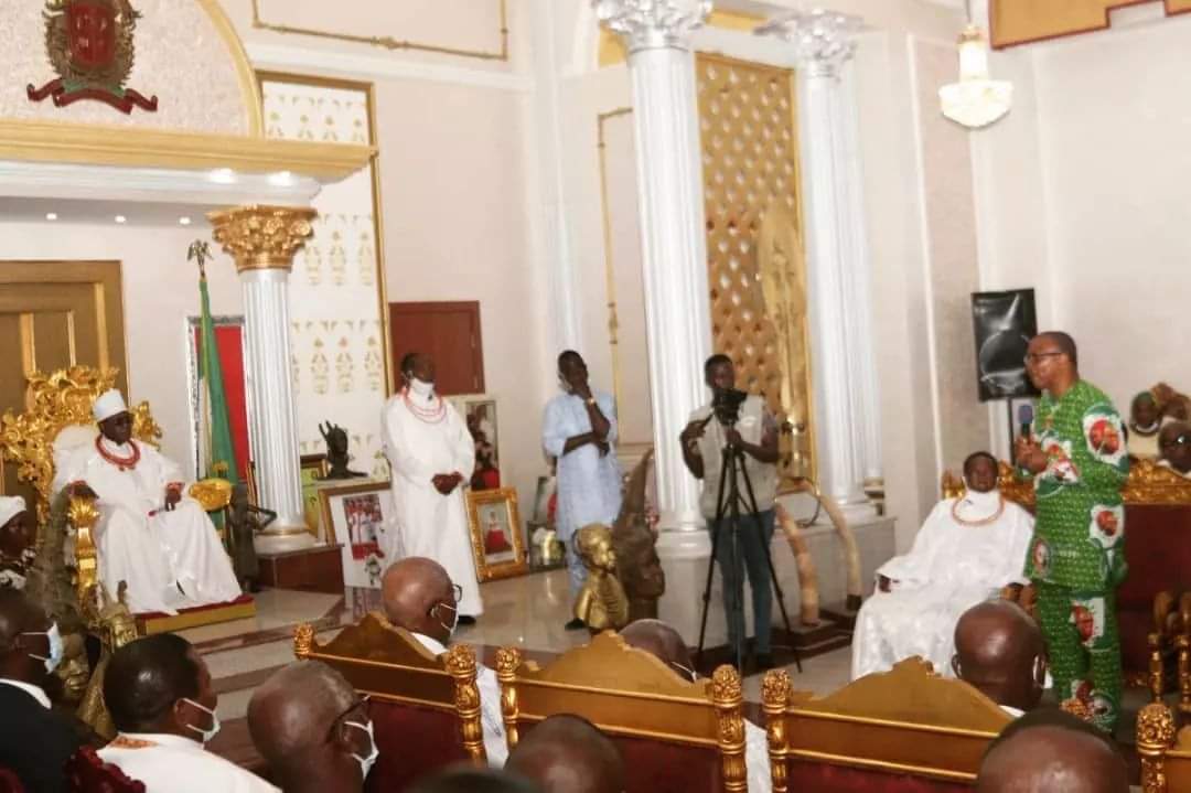 PeterObi's tweet photo. I wish to congratulate the Oba of Benin, His Royal Majesty Omo N’Oba N’Edo Uku Akpolokpolo Ewuare II, on his recent double celebration of 70th birthday and 7th coronation anniversary, both of which happened this month. https://t.co/9aTkmfX4iX