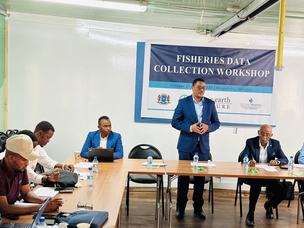 SecureFisheries's tweet photo. 🐟 National Fisheries Data Collection Project-Phase 3 Kick-off workshop is now underway in Mogadishu, with support from  @FAOSomalia and the Somalia Minister of Fisheries @MFBESomalia

 🌊 Let's work together for sustainable fisheries! 

🎣 #FisheriesData #Somalia #Sustainability https://t.co/bpnviShLly