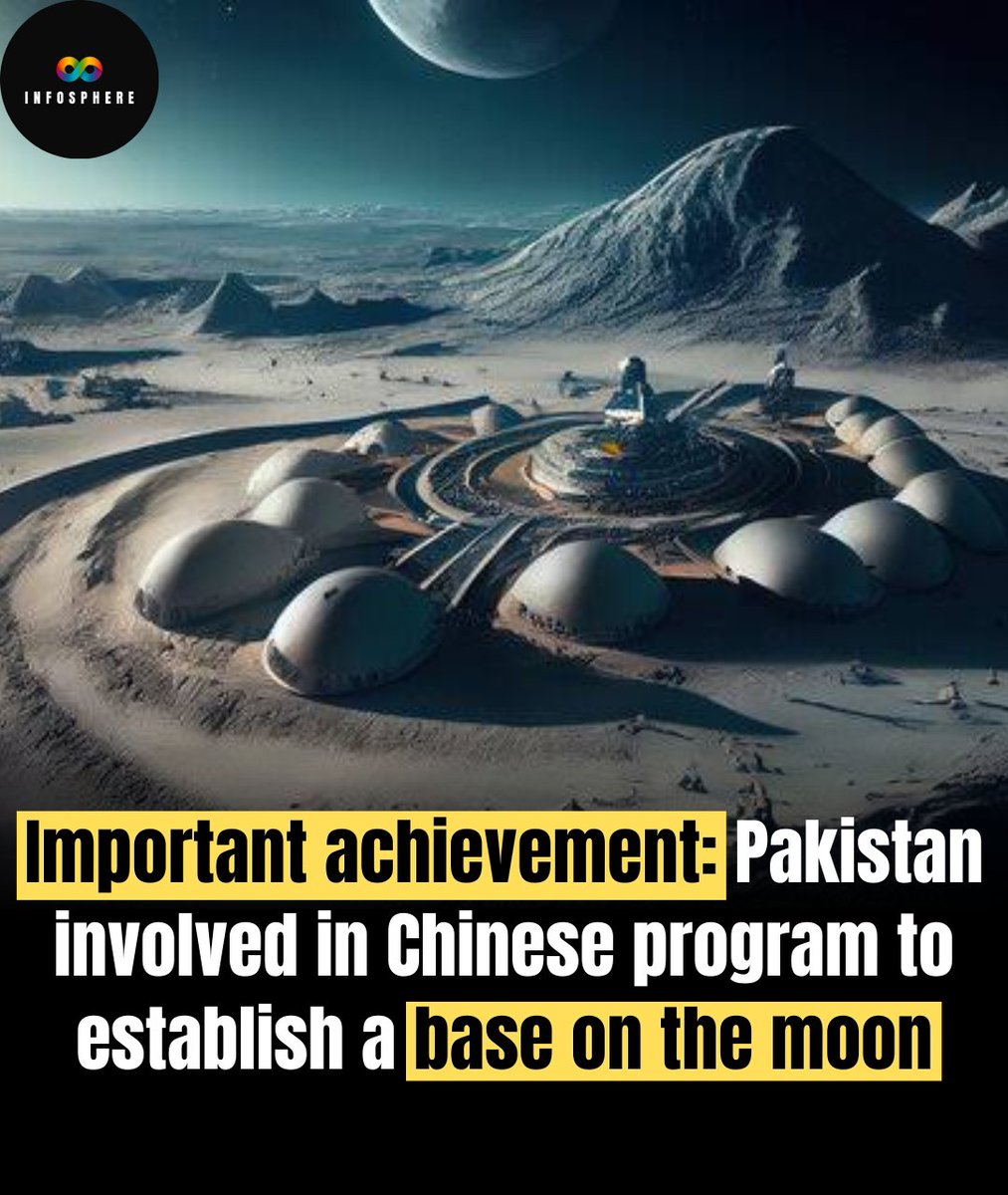infosphers's tweet photo. Beijing: An agreement was signed between Pakistan and China to join the Chinese lunar program, after which Pakistan joined the Chinese program to establish a base on the moon.

#PakistanChinaLunarAgreement
#GazaHospitalBombing https://t.co/pjidlFjHdP
