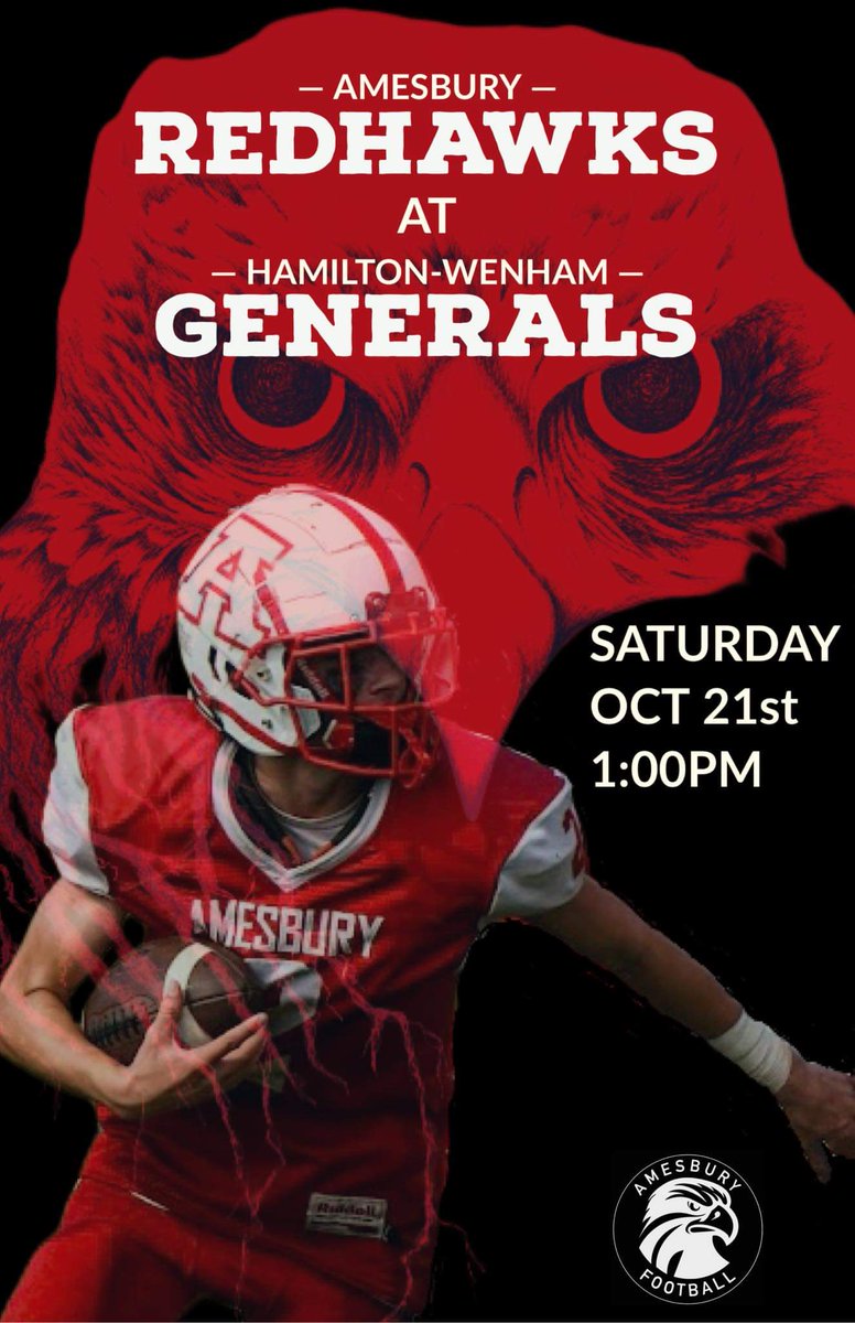 AmesburyFB's tweet photo. Redhawks
at
Generals
1PM
#EAA #gobury #fortyeightplus https://t.co/HyZfssCpy3