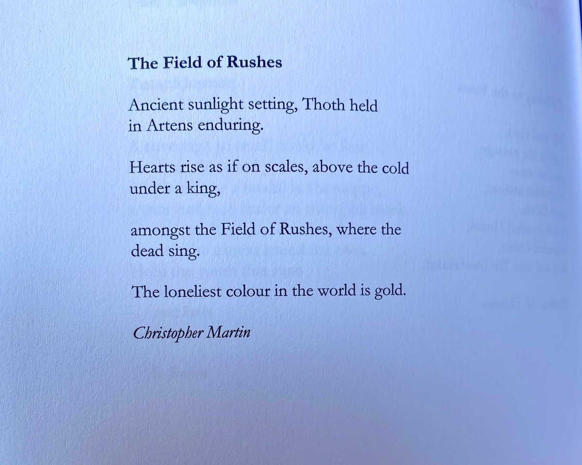 blackboughpoems's tweet photo. ‘The loneliest colour in the world is gold’

Our final poem in the Tutankhamun centenary anthology, Christopher Martin @Martintimation1 Illustration by @wainwrightrebs 👉 https://t.co/whzI5rzzCi https://t.co/tfUy7XZ0GV