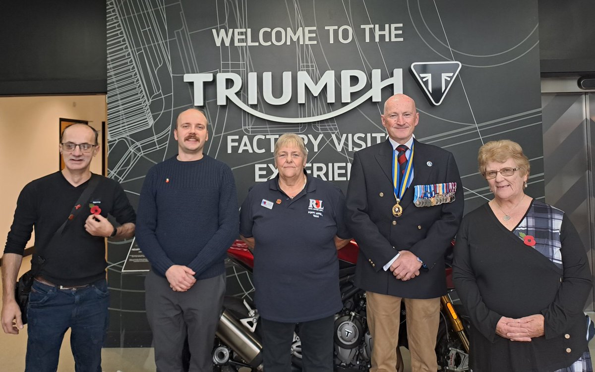 Good to join friends today at the Hinckley Royal British Legion Branch 2023 Poppy Appeal Launch, held at <a href="/UKTriumph/">Triumph Motorcycles</a> Visitor Centre.

The <a href="/PoppyLegion/">Royal British Legion</a> do incredible work for veterans and the Armed Forces community in our area and across the country.