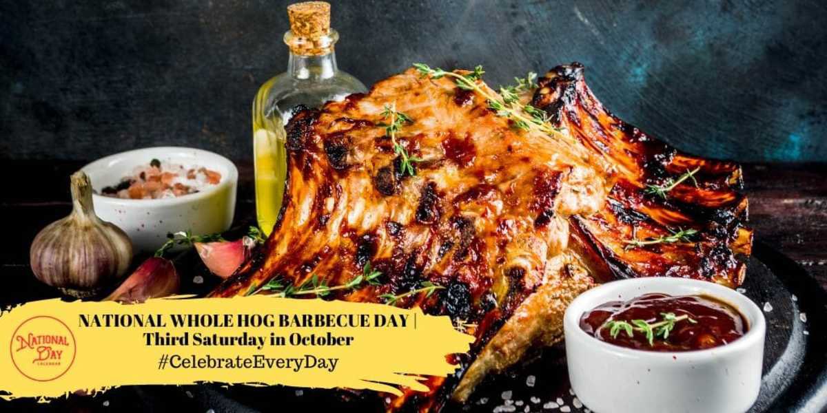 The third Saturday in October is National Whole Hog Barbecue Day and we invite you to indulge in one of the South's most revered traditions. Wood smoke and smoldering charcoal are a sign of the season. Traditionally cooked over wood and charcoal, whole-hog barbecue uses the whole…