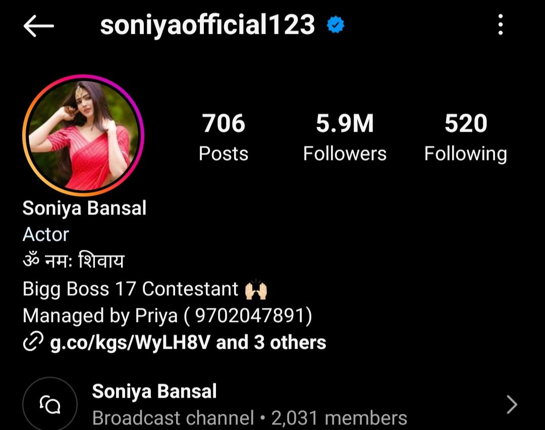 TrEnDTaLkS011's tweet photo. Contestant No. 11
#SoniyaBansal in #BiggBoss17 house.
Instagram followers count #afterweek1
#BB17
#SalmanKhan https://t.co/Cvl0L0tTbA