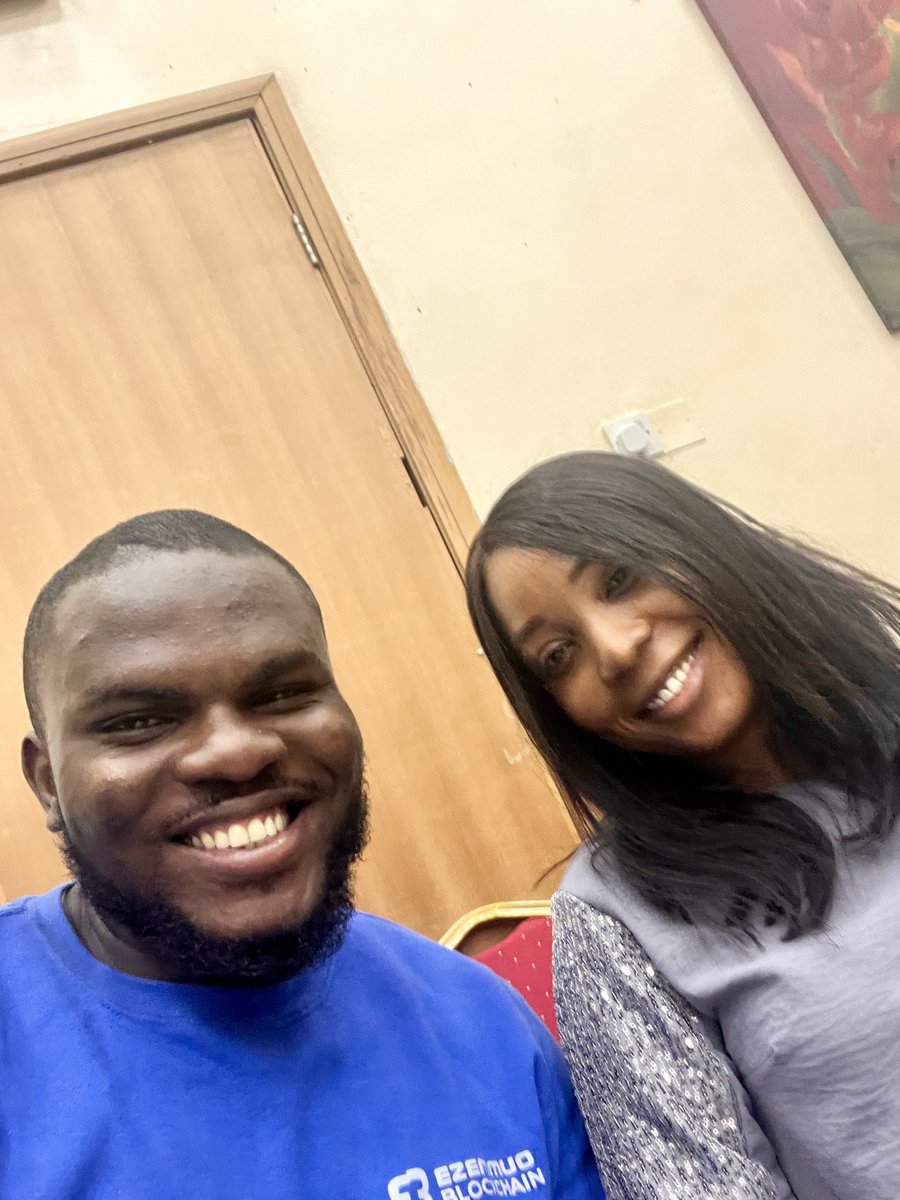 With <a href="/aysher_nkeki/">Aysher</a> of <a href="/NITDANigeria/">NITDA Nigeria</a> at the <a href="/blockchainNAU/">UNIZIK Blockchain Lab (UBL)</a> conference earlier today.

It was indeed a great time meeting with the full squad!! <a href="/iwuno_obinna/">Somuchgrace</a> <a href="/Nnamdie/">Nnamdi Uba</a> <a href="/itsallweb3/">Emeka 🌪️</a> <a href="/Okonkwochike/">chikeokonkwo |</a> <a href="/Gibenny109/">Ifeanyi Reuben</a> 

#TakeASelfieWithYourNeighbor
