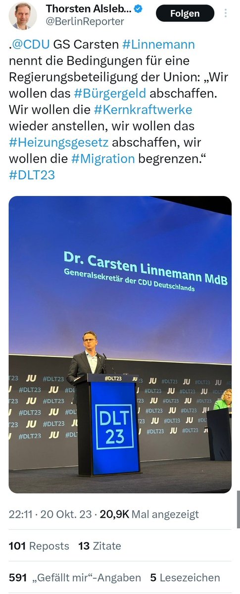 Carsten #Linnemann lässt die Katze aus dem Sack.
Das Programm der #CDUCSU wäre somit: Keine Fortschritte, nur Rückschritte. Und es würde den kompletten Untergang Deutschlands bedeuten. Warum? Ein 🧵für die Medien, diesen Populismus aufzudecken!
Aktivieren der Kernkraft?? 1/8