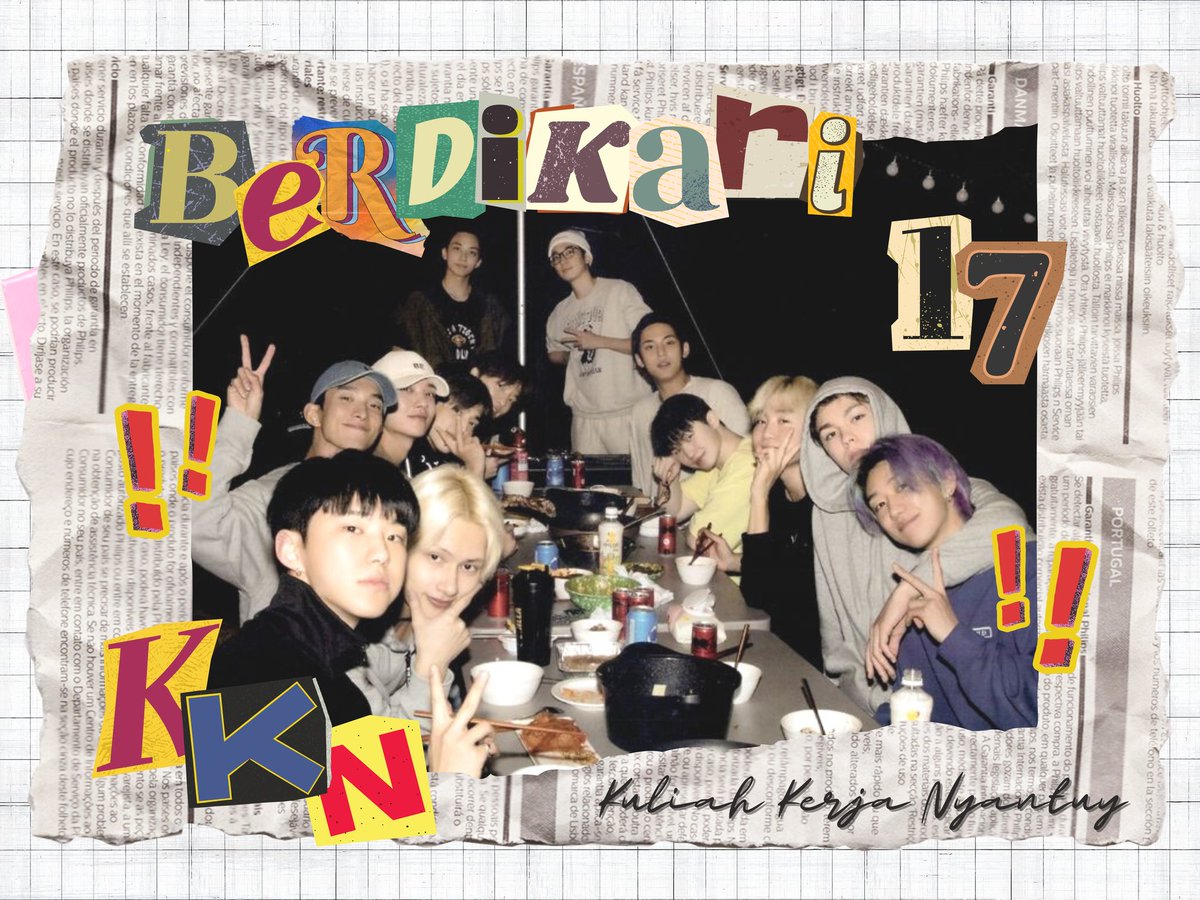 chaomtic's tweet photo. BERDIKARI 17
— KKN (Kuliah Kerja Nyantuy)

ini adalah kisah tentang bagaimana persahabatan itu tumbuh di tengah sulitnya hidup bersama di atap orang.

© chaomtic, 2023
seventeen local au https://t.co/udSOaMoUg1