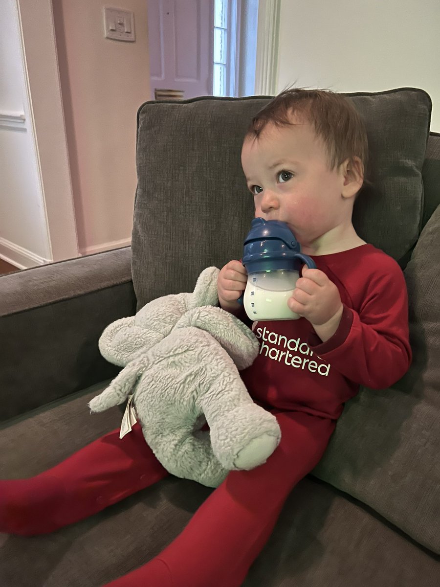 mwilde22's tweet photo. Liam’s ready, cup of milk and #MyPLMorning @LFC @NBCSportsSoccer https://t.co/AlsgSqCnmA