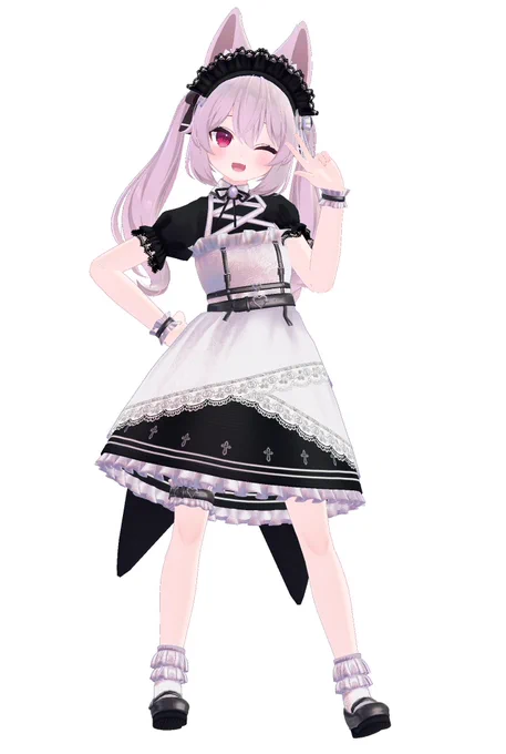 Poppoさん()と一緒に制作中の新作衣装『Penny Black』です!サムネイル頑張って作ります
