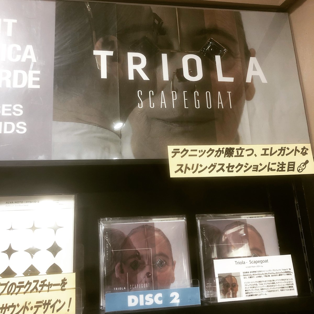 TOWER_Shibuya's tweet photo. 【#タワ渋NEWAGE】
#波多野敦子 主宰のストリングス・プロジェクト、#Triola
「架空のオペラ」がテーマの最新作『Scapegoat』10/20(金)発売！
エレガントなストリングスセクション🎻そしてミステリアスなアートワークにも惹かれます💎
Jim O'Rourke ら豪華ゲスト陣参加。(itk)
https://t.co/Rg5q43boVf https://t.co/iEXGduQGcD