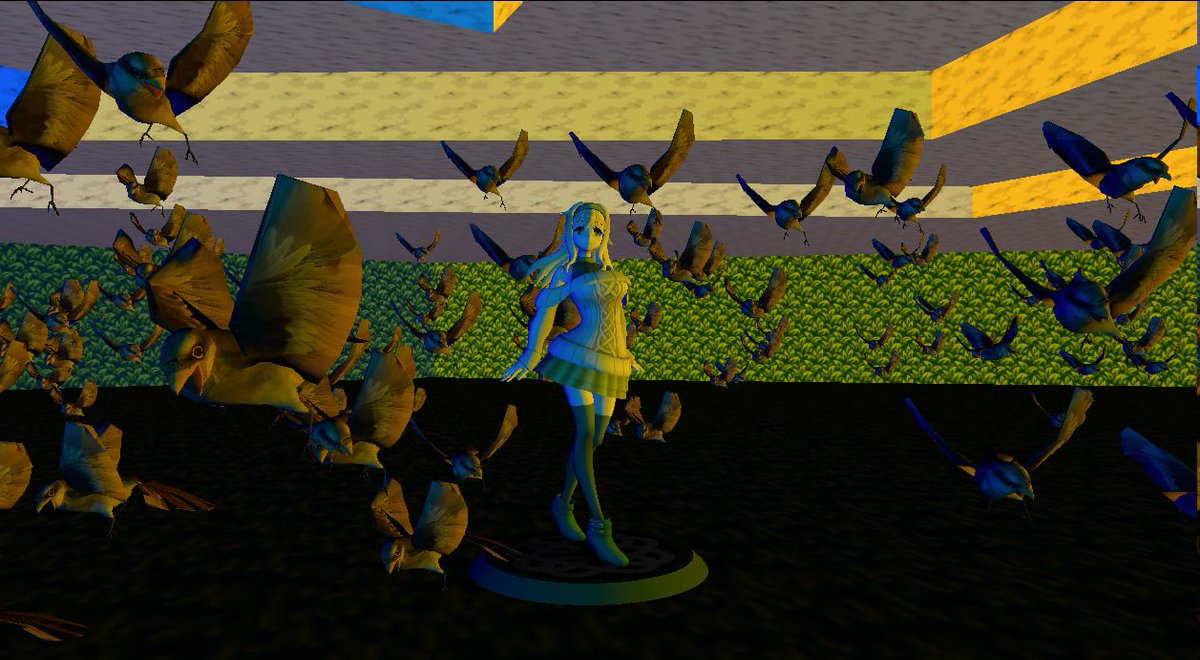 Добавил в свой движок источники света, пока без теней