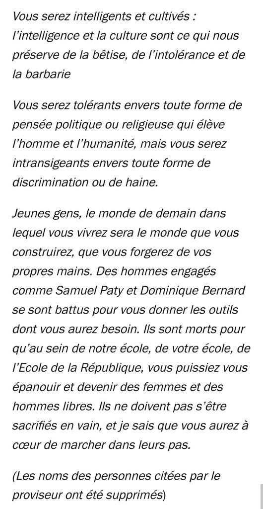 benjapaul32's tweet photo. La 🖋 du proviseur aux 🧒👩‍👦 du 🏫 Gambetta-Carnot d'Arras
"Je sais que vous aurez à coeur de marcher dans leurs 👣"

"Soyez tolérants envers toute forme de pensée politique ou religieuse qui élève l'humanité et intransigeants envers toute forme de discrimination ou de haine" 🖤 https://t.co/NE6nBoAK39