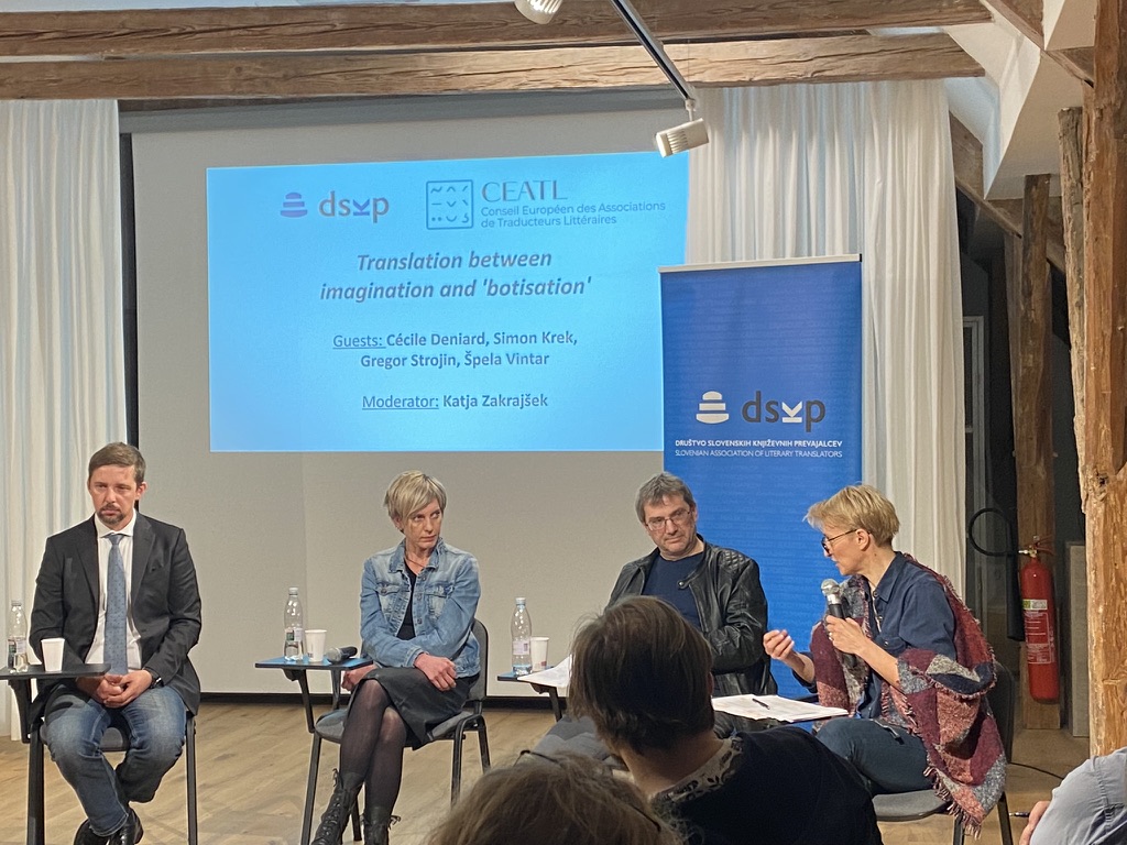 Smart_Translate's tweet photo. 🤖 [Video] Literary #translation between imagination and 'botisation'
feat. @SimonKrek, @spelavintar and @gregorstrojin 
https://t.co/Jn5uelYrXR 
via @CeatlNews https://t.co/LYqN84Fy8e