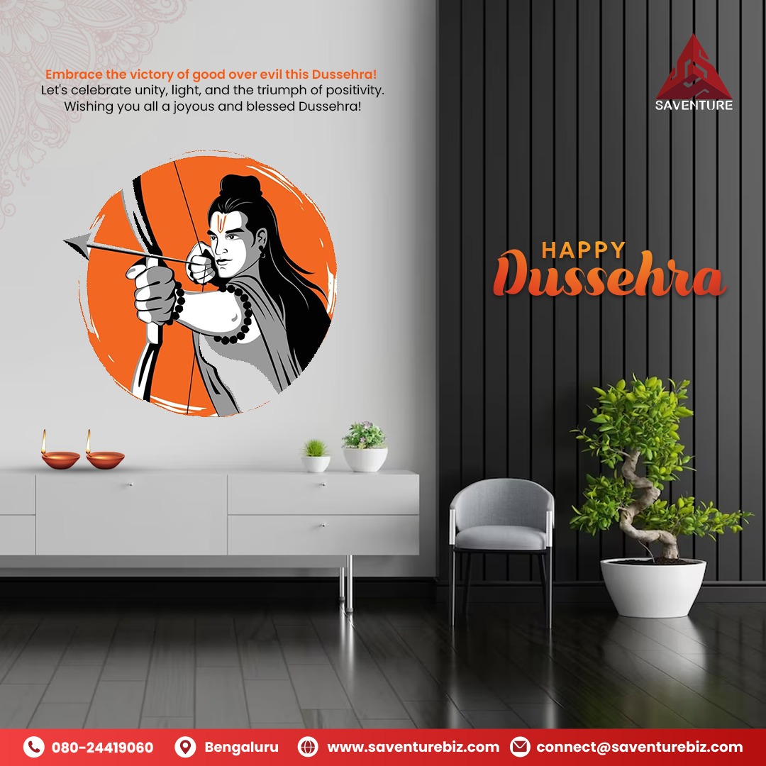 Embrace the victory of good over evil this Dussehra! Let's celebrate unity, light, and the triumph of positivity. Wishing you all a joyous and blessed Dussehra!