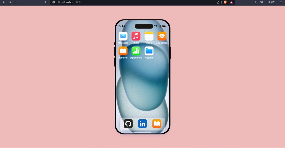 twinshu_parmar's tweet image. It&apos;s Day3 of building my portfolio.

Completed Main page and Message app where people can send mail directly from portfolio.

Major Icons added.
Swipe to start, is complex, will do it in next iter.
#portfolio #frontendhiring #openforOpportunities #react #frontenddeveloper #iphone