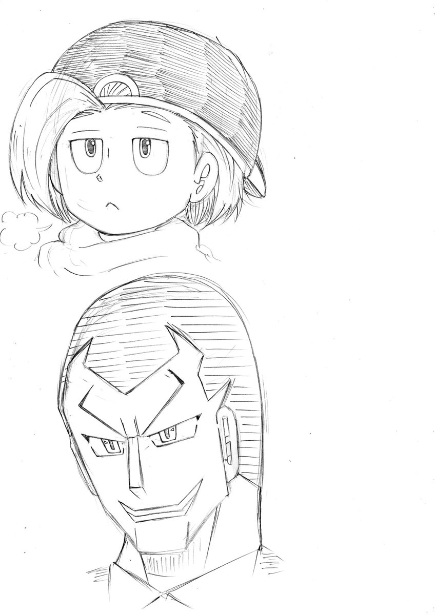 もっと目を特徴的に目立つようにしていこう、ってことで色々パターンを描いてみてます。 