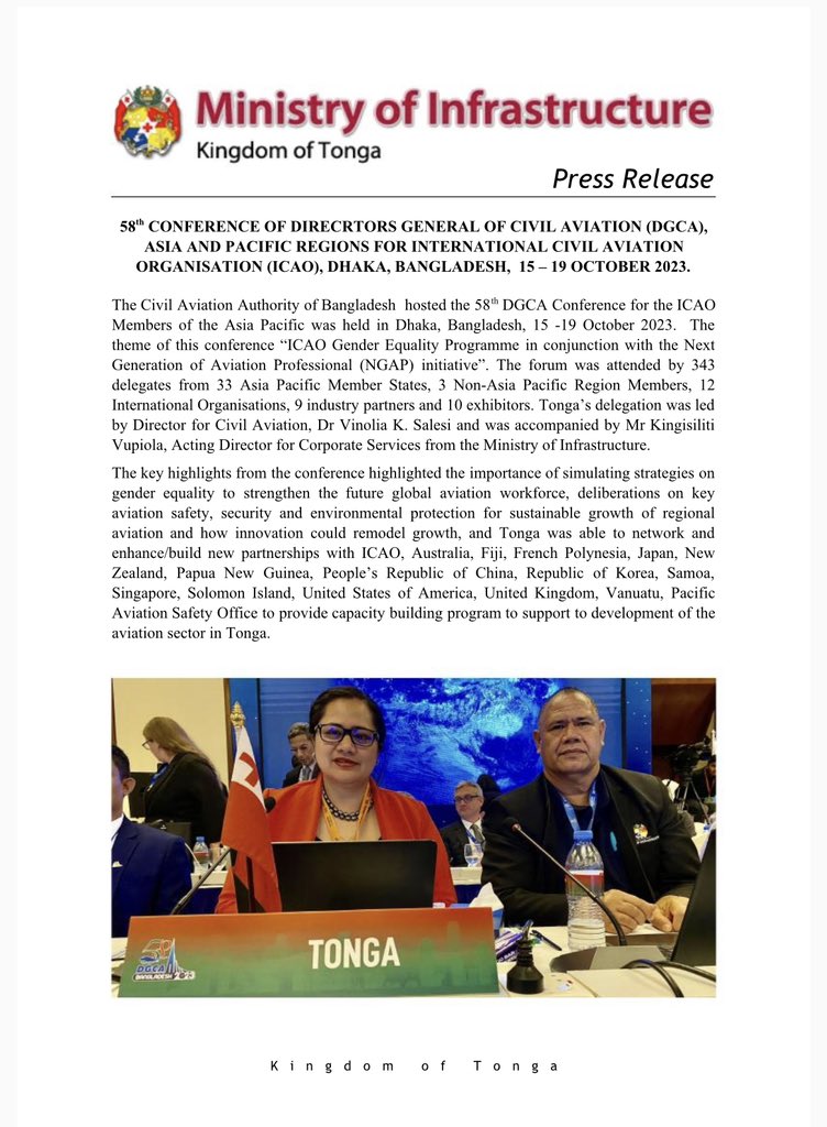 Ministry of Infrastructure - Tonga (@MOITonga) / Posts / X