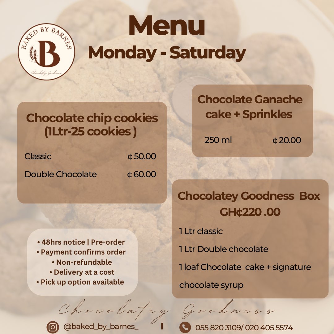 __djuu's tweet photo. Hi, my name’s Lynette. I’m a self-taught home baker on a mission to spread chocolatey goodness, one homemade treat at a time! 
I bake chocolate chip cookies and moist chocolate cakes.
Kindly retweet when you see this. My customer’s definitely on your TL. Thank you! https://t.co/DpgbpjkIkg