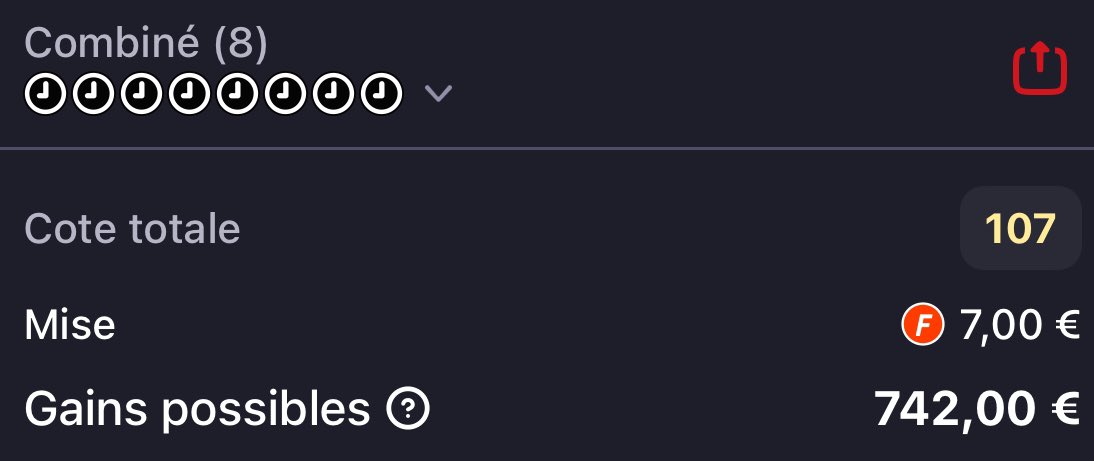 DU MONDE DE CHAUD POUR LA COTE À 107 ? 🚀🔥

20 ♻️ &amp; 200 ❤️ ET JE BALANCE ! 💫

#TeamParieur #Pronos
