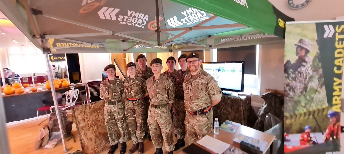 D Company <a href="/LNRACF/">LNR Army Cadet Force</a> Wellingborough Detachment are at "Fresh Fest" today showcasing local youth opportunities in the town. #CommunityEngagement #Local <a href="/east_mids_rfca/">East Midlands Reserve Forces & Cadets Association</a> <a href="/ArmyCadetsUK/">Army Cadets UK</a>