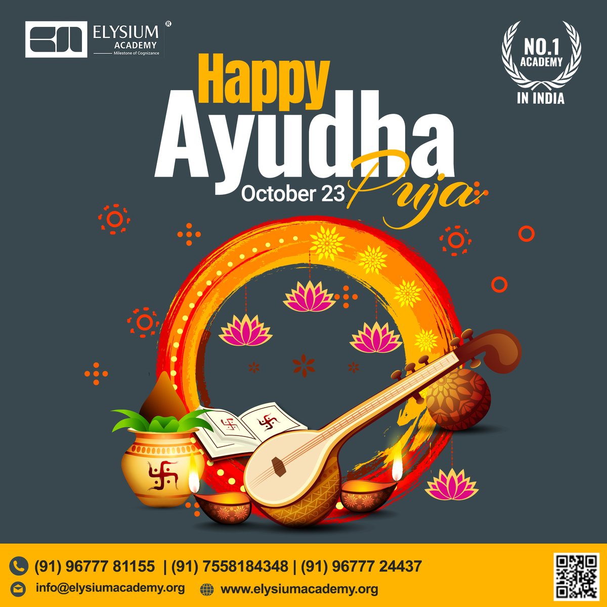 🎉 Celebrating Ayudha Puja 🎉

Wishing you a day filled with joy, prosperity, and blessings! ✨

#ayudhapooja #ayudhapuja #festival #vijayadasami #ayudhapooja #aayudhapooja #ayudhapoojai #ayudhapooja2023 #ayudhapuja2023 #vijayadasami2023 #Elysiumacademy
