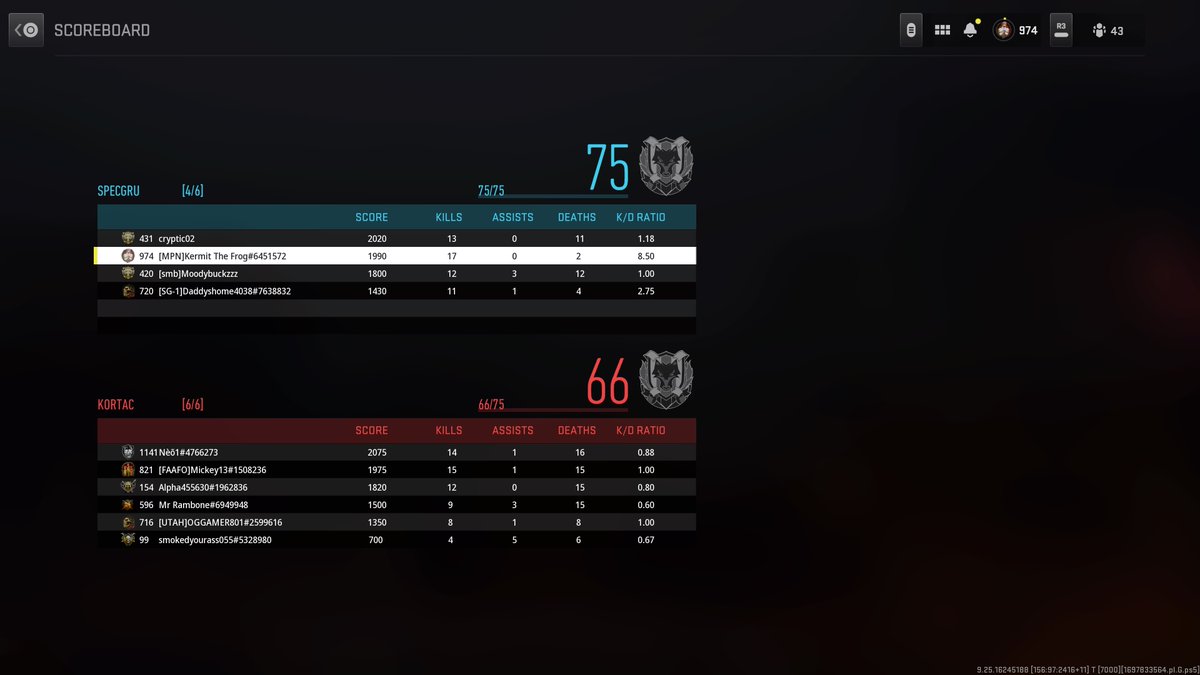 Tezza187's tweet image. I got comlimented from other team lol #MPN  #ThisIsTheWay  #PS5Share  #CallofDuty