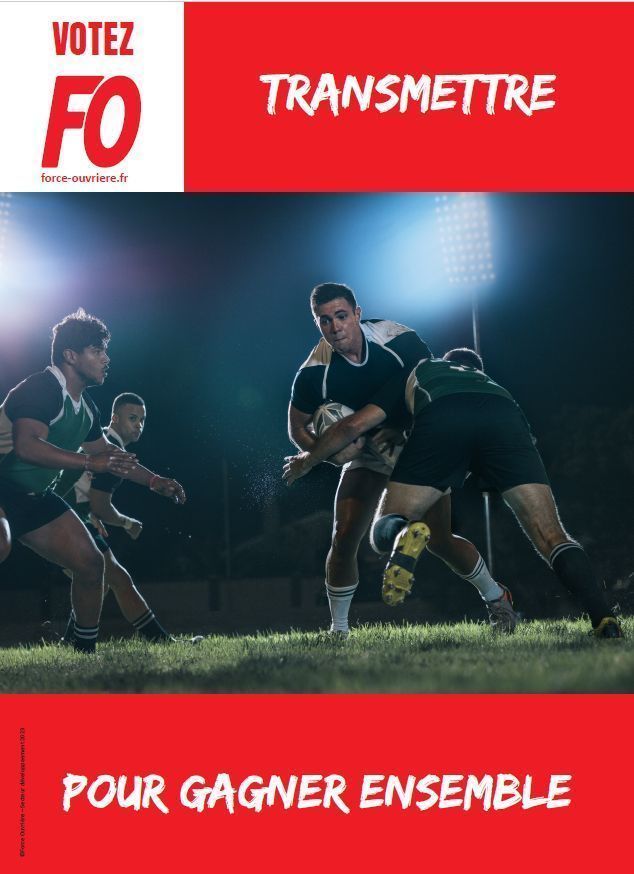 force_ouvriere's tweet photo. Transmettre, pour gagner ensemble !
Aux élections professionnelles, votez FO !
>> https://t.co/HjpY1DTj6j
#ForceOuvriere #syndicat #JeVoteFO #rugby #RWC2023 https://t.co/WgSpZwdCwU