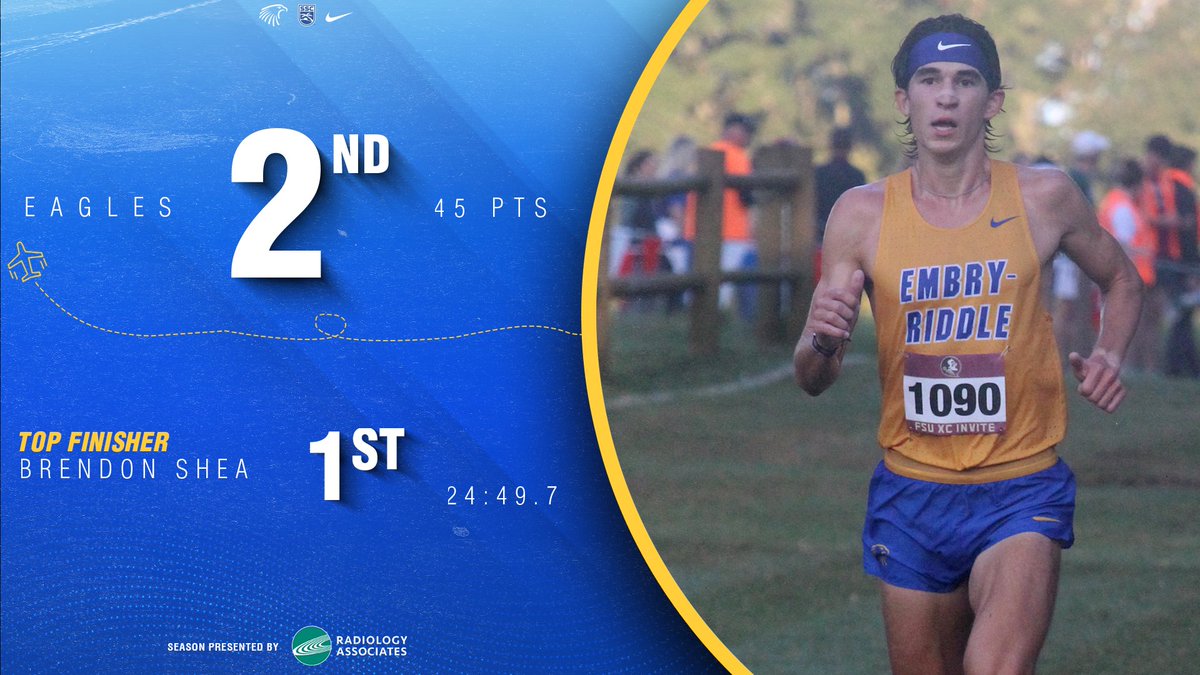 ERAUXCTF's tweet photo. Brendon Shea and Tanner finish1️⃣st and 2️⃣nd overall to lead the ERAU men's cross country team to a runner-up finish at the 2023 @D2SSC Cross Country Championships. https://t.co/3Nqq9dCl0L