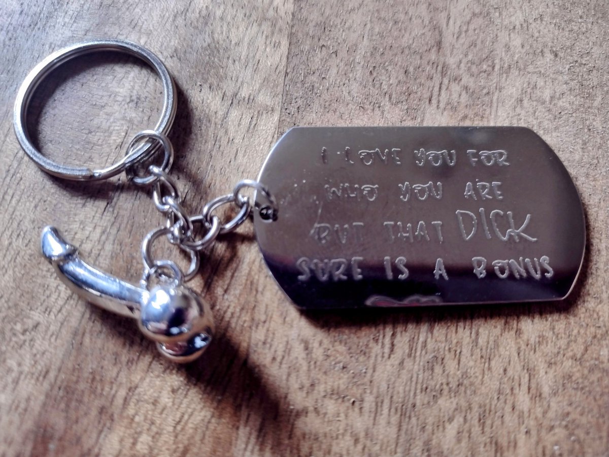 ThatFellaCrafty's tweet photo. All stainless steel so won't ever rust keychain, cock and balls hung on stamped I love you for who you are but that dick sure is a bonus tag. Fun gift idea
https://t.co/VK1vb3Nb0k
#mhhsbd #AdultGift #CockandBalls #Penis #RudeGift #Sexygifts #Giftforhim https://t.co/DqwkyVDGKQ