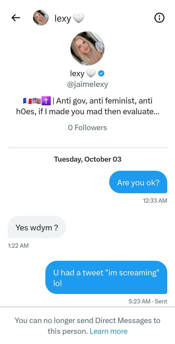 whoispjlo's tweet photo. She literally had a tweet saying "im screaming" and blocked me bc I asked why lmao, her and her bf are great ppl but she shouldnt help men after getting mad i asked a simple question 💀🤡 @jaimelexy https://t.co/1H6U12ttSw
