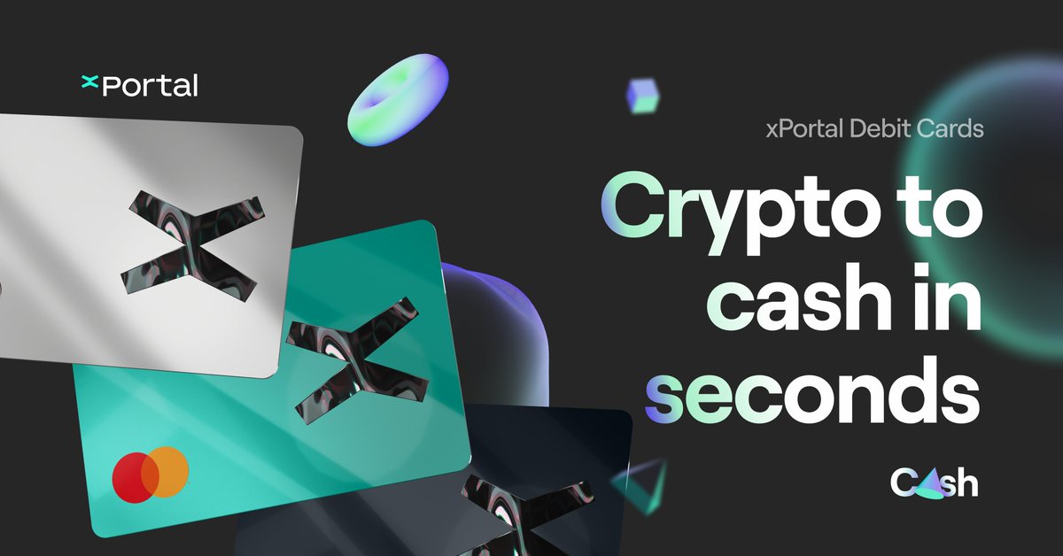 xPortalApp's tweet photo. Looking for the perfect bridge between crypto and fiat? Look no more, it's here, and it's paved with F1 tarmac.

The first wave of xPortal Debit Cards can be ordered by #xDay attendees,  bringing the fastest, easiest and most affordable way to go from EGLD in your wallet to EUR in your pocket.