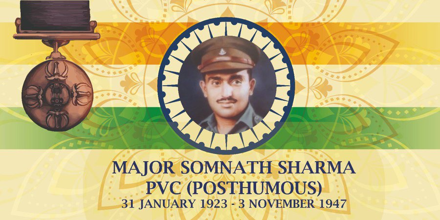 meeraamir587's tweet photo. In the hallowed corridors of bravery, Maj Somnath Sharma's name shines brightly. His unyielding spirit and unmatched valor remind us that every soldier embodies the spirit of sacrifice. Let's honor him by standing strong and united as a nation. #MajSomnathSharma #kashmir #shaury https://t.co/t9mt7bNNce