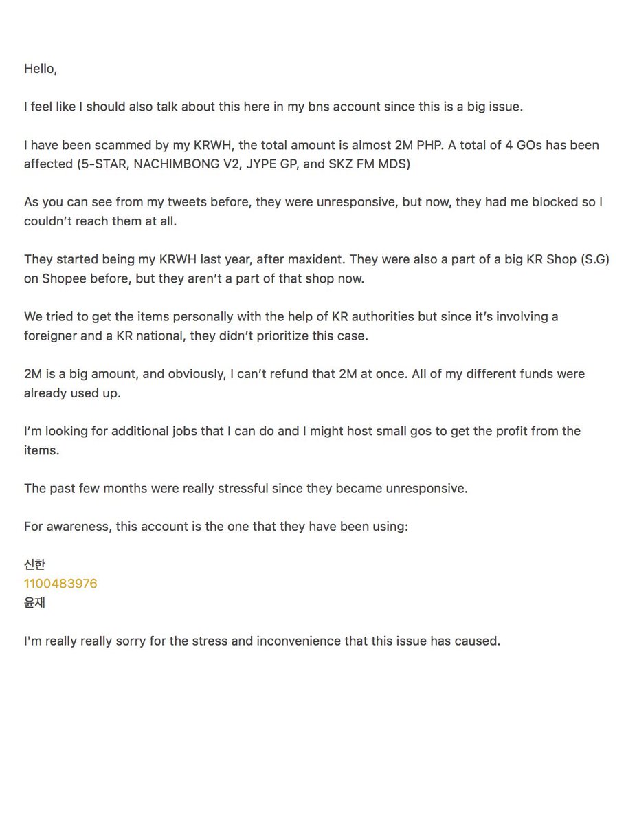 haniebuys's tweet photo. This issue with my WH has been going on for months now (since they became unresponsive) and I feel like I should talk about what happened here in my bns account as well. https://t.co/kmdfVM3foR