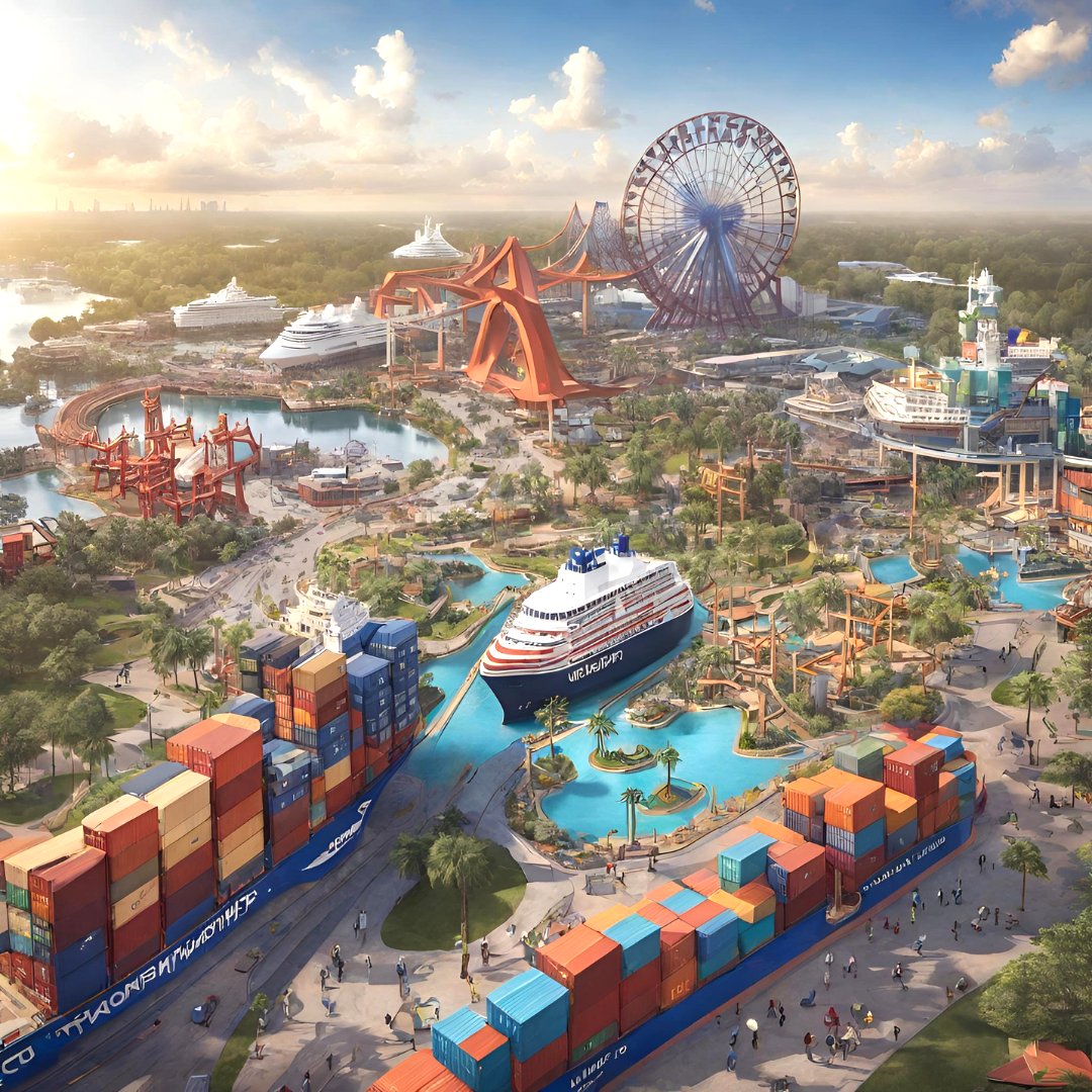 prports1's tweet photo. 🎉 ¡Celebra los 100 años de #Disney con un viaje al futuro! 🚢⚓️
¿Te imaginas un parque temático de Disney donde explores increíbles #puertos para #buquesportacontenedores y #cruceros de ensueño? 🌍⚡️ Gracias a la #inteligenciaartificial, hoy te lo presentamos.
@Disney
#PRPORTS https://t.co/zLg8Ei4WkO