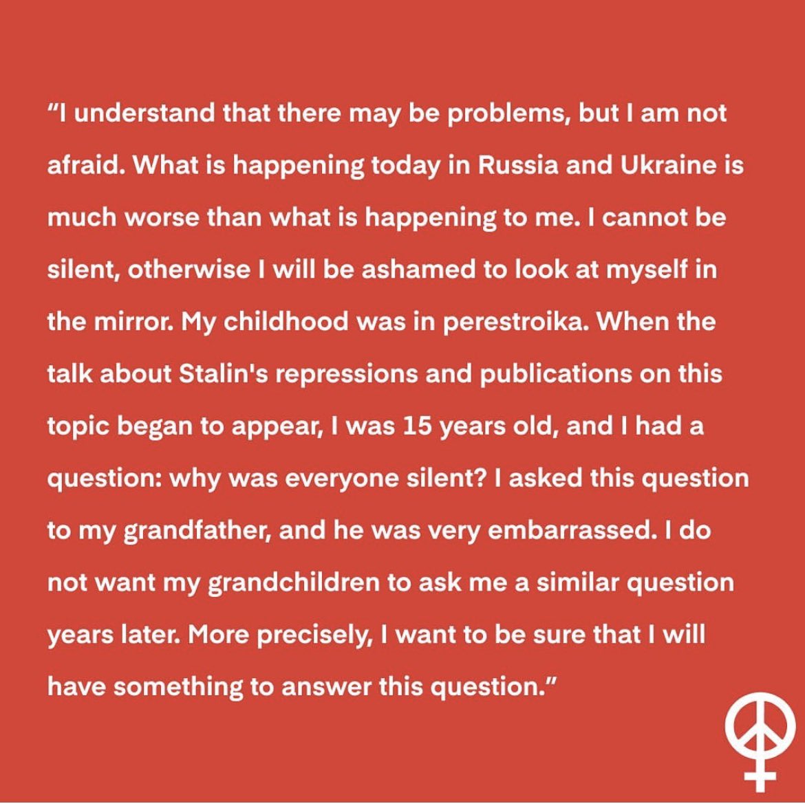 Умерла антивоенная активистка, героиня нашей выставки «Россиянки против войны» Ольга Назаренко. Власти преследовали её за позицию против войны в Украине. Пишут, что скончалась от «травм». Не очень пока понятно, что именно произошло. Эта новость разбила мне сердце. Пожалуйста,…