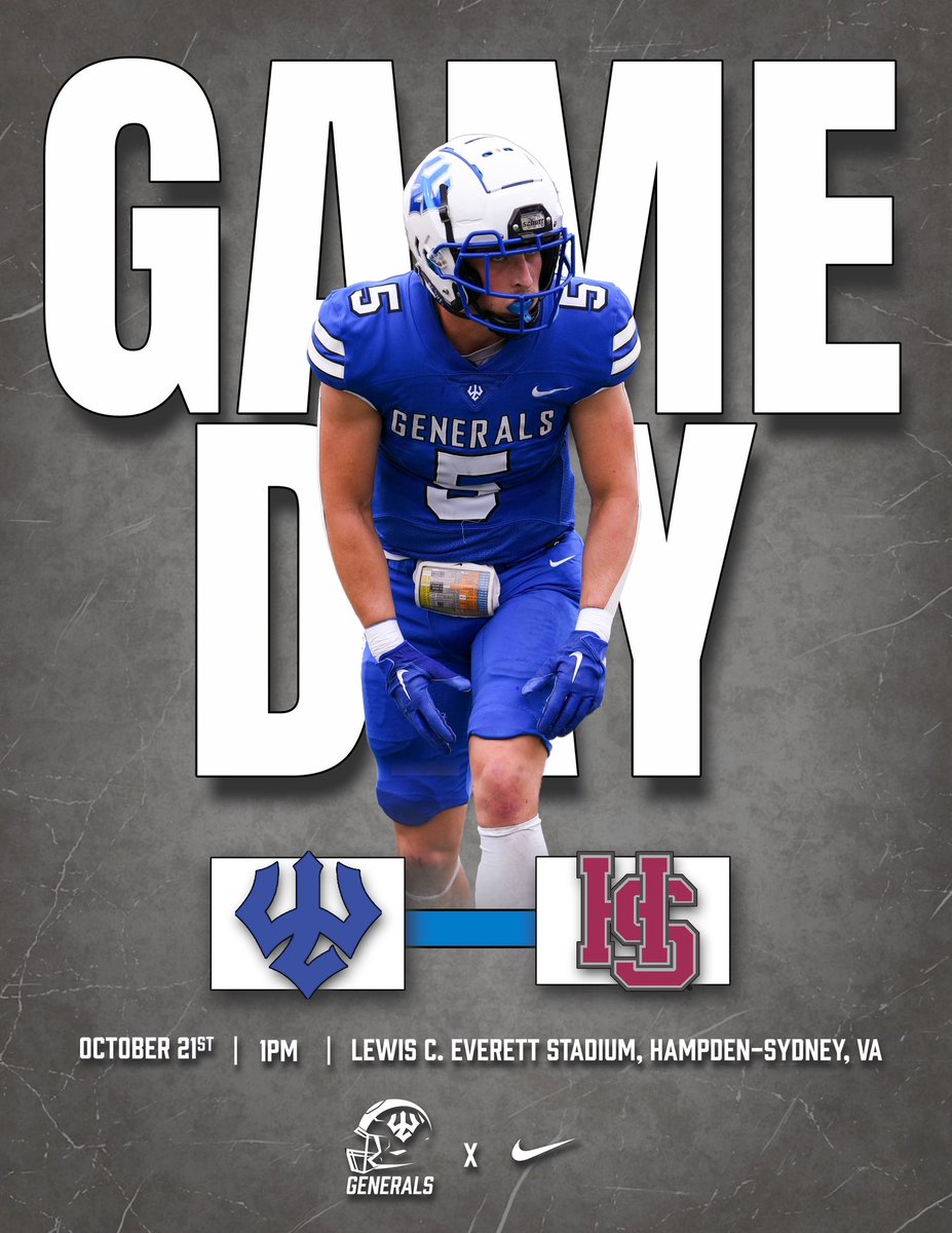 Generals_Fball's tweet photo. The Generals continue conference play today against Hampden-Sydney at 1 o’clock! Tune in!! 

#ALLINALLTHETIME https://t.co/Sm0mWiLYee