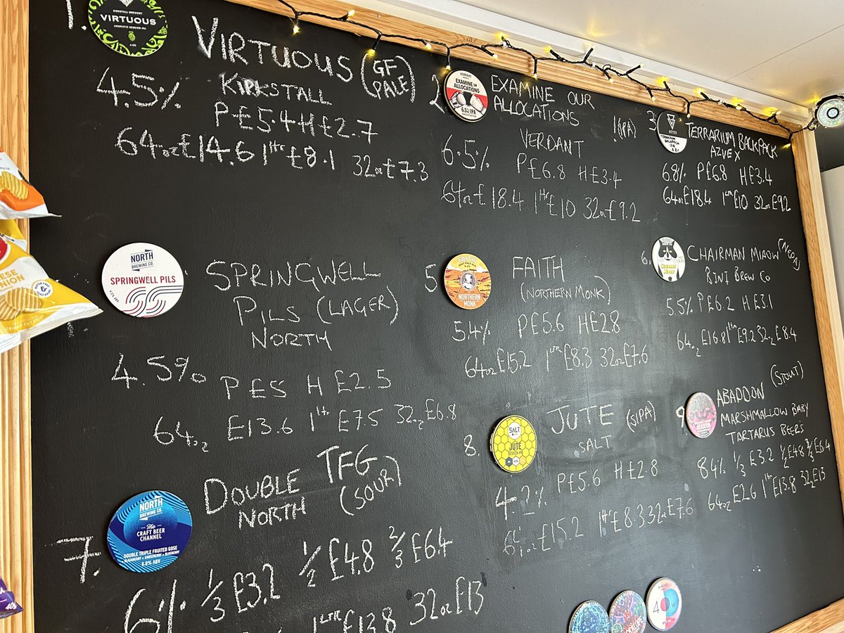 LeedsHopShack's tweet photo. On tap today 🍺🙌🍺🙌🍺 @kirkstallbrew @VerdantBrew @NorthBrewCo @NMBCo @BiniBrew @SaltBeerFactory @Tartarusbeers #craftbeer #horsforth #leeds https://t.co/IfZsZwvvEd