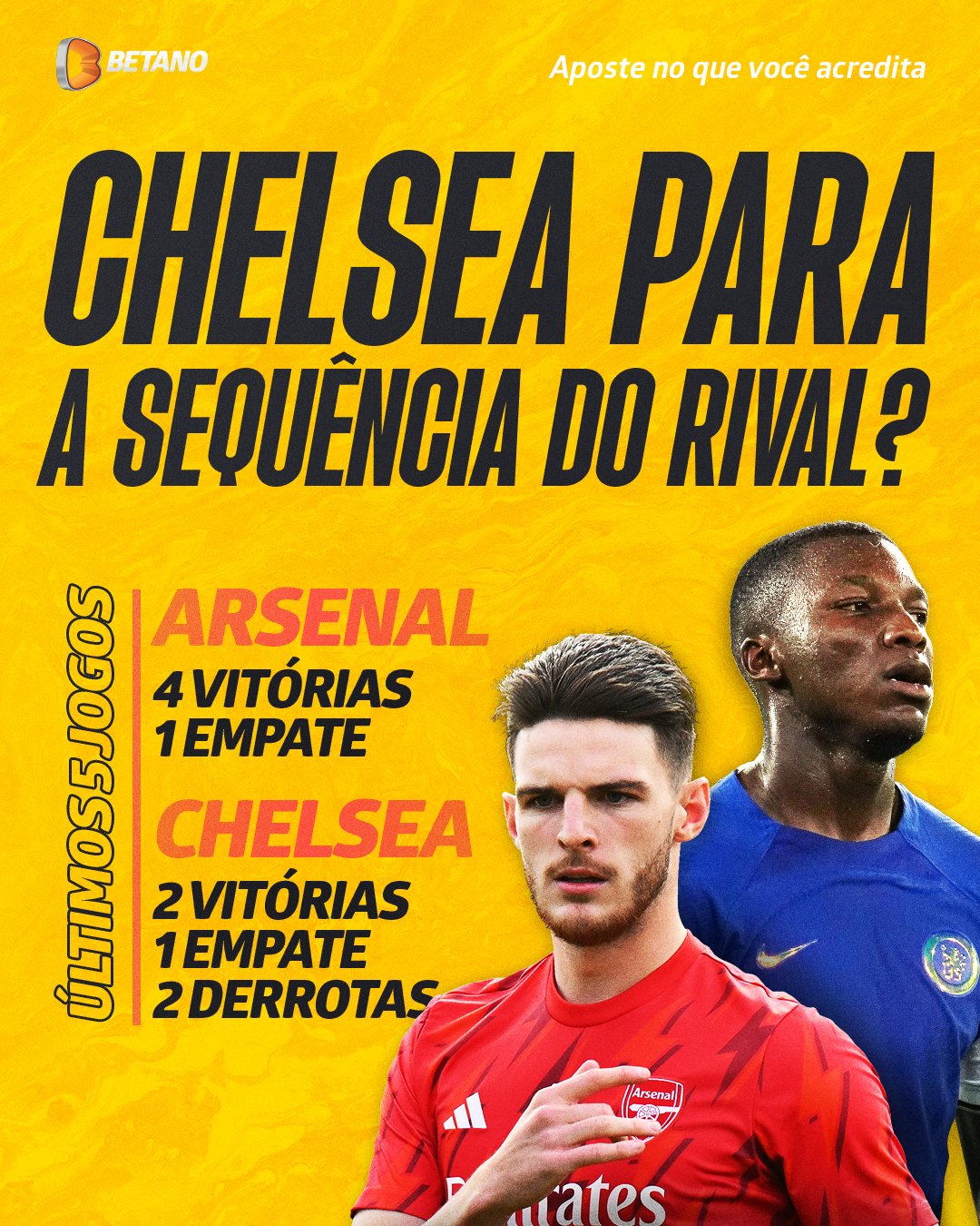 Betano Brasil on X: Clássico londrino 🏴󠁧󠁢󠁥󠁮󠁧󠁿 merece um palpite de  respeito. Você decide se vai com tudo no Arsenal ou espera surpresas do  Chelsea na partida. Será que os Blues param