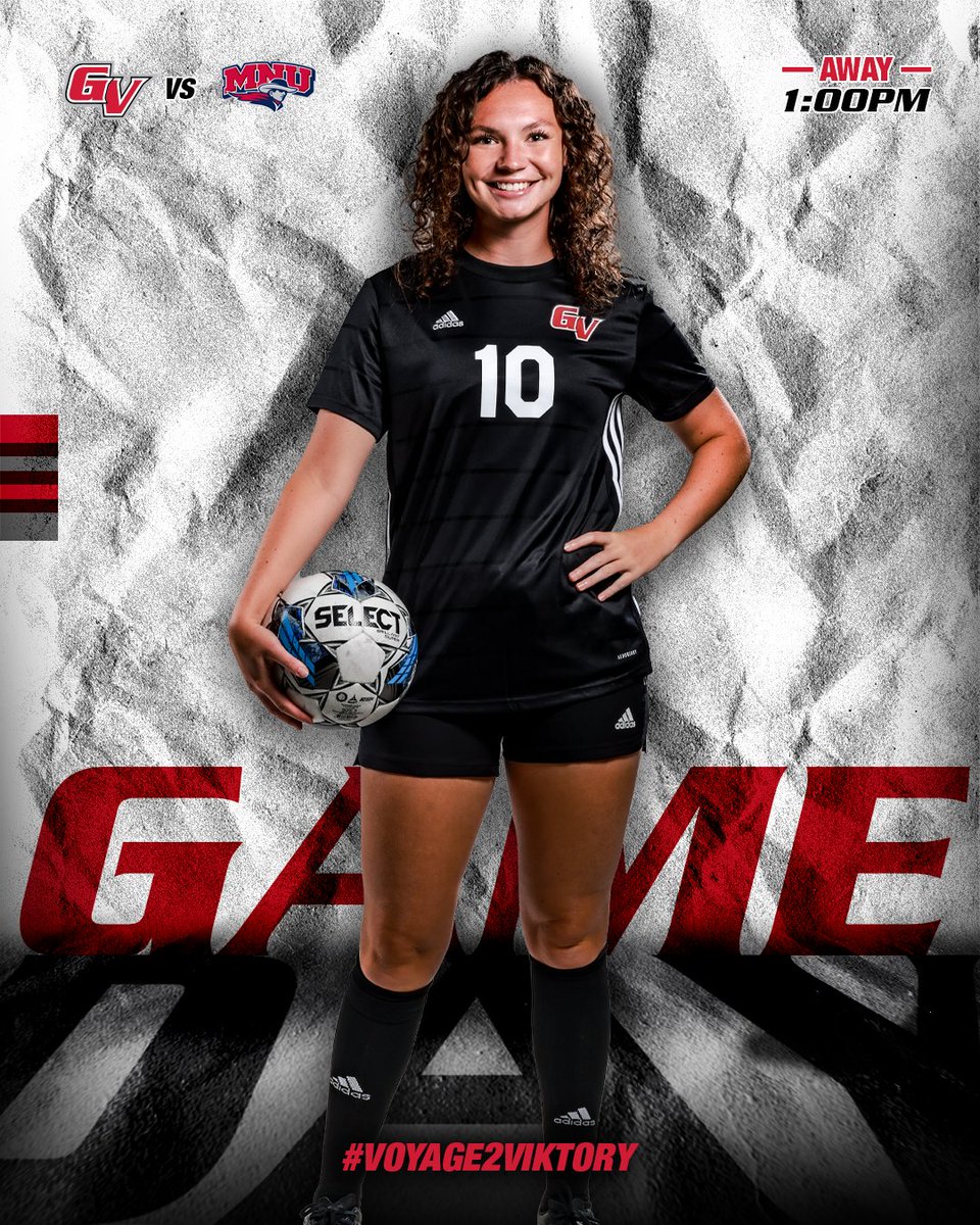 W⚽| #GAMEDAY | <a href="/GVUWS_YWNWA/">GV Women's Soccer</a>
🆚: MidAmerica Nazarene University
📍:  Olathe, KS
⏰: 1:00 PM
📈: ow.ly/PHJh50PX86Y
🎥: ow.ly/ycSR50PX870
🎟️: ow.ly/UrE650PX86Z

#Voyage2Viktory