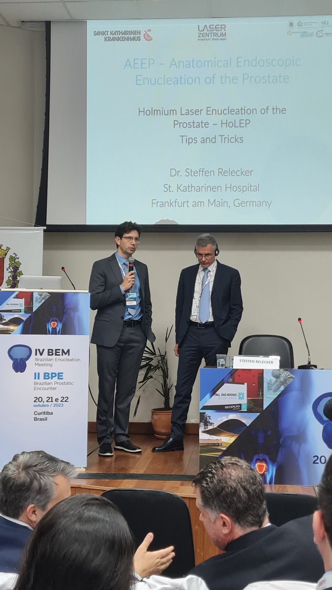 LHAurologia's tweet photo. Excellent lecture by the prof Steffen Relecker, Sankt Katharinen Hospital, Germany,  which performs more than 800 #HoLEPs /y and demonstrates that in Germany #aeep represents 14% of surgical treatments for BPH. Impressive!
#BEM @Moser_DanielC @wroclawski_uro @ThiagoHotaUro https://t.co/ij9okg7U5y