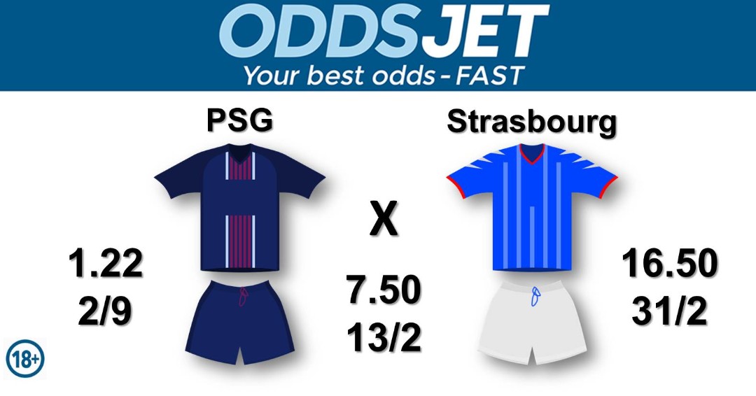 #Ligue1,

#PSGRCSA,

#TeamPSG, #AllezParis, #ComeOnPSG, #PSG, #WeAreParis, vs. #RCSA #SociosRCS, #UnSeulAmour, #TeamRCSA, Get your best odds - fast at oddsjet.com