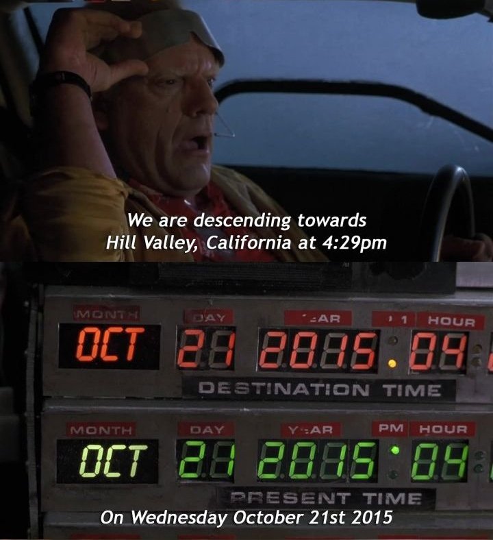 Hoy se cumplen 8 años de que Marty McFly y el Doc Brown llegaran al futuro. #BackToTheFutureDay