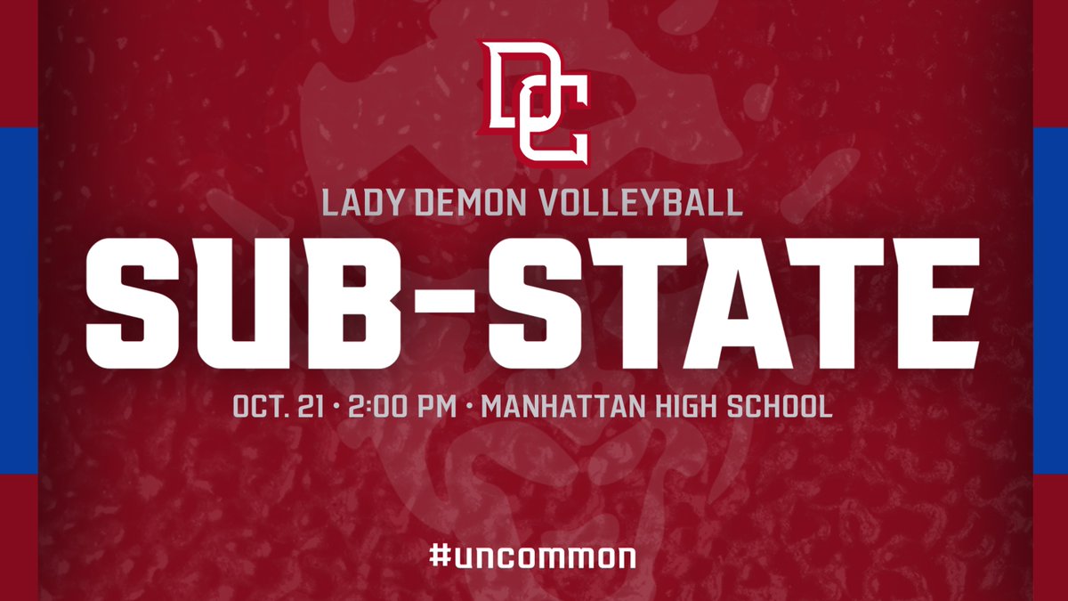 RedDemonSports's tweet image. @LadyDemonVB competes in Sub-State today in Manhattan.  They take on the host Manhattan Indians at 2pm.  #uncommon