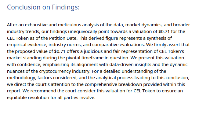 crypto___btc's tweet photo. The expert report on "CEL Token Valuation" by Mr Faraj at Nugenesis has been released. #Celsius https://t.co/1H7ZapB2yS