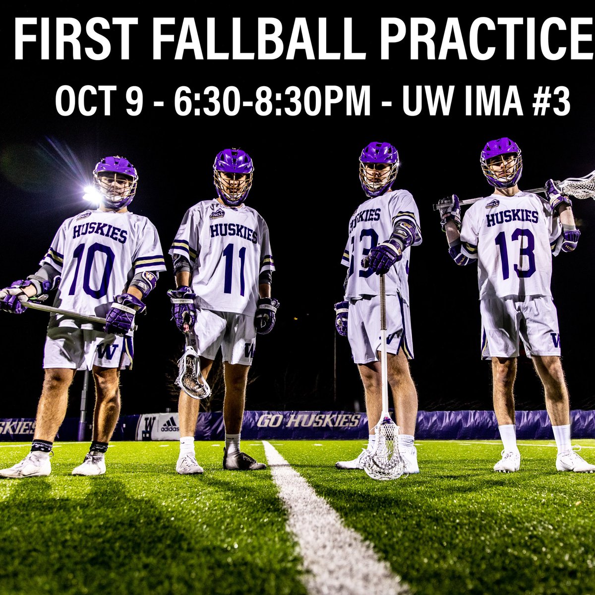 HuskyLax's tweet photo. Tonight is our first fall ball practice and tryout evaluation:

Monday, October 9
6:30pm-8:30pm
Home Field (IMA Club Sports Turf, by the UW Driving Range). https://t.co/6jb3JbO1gO