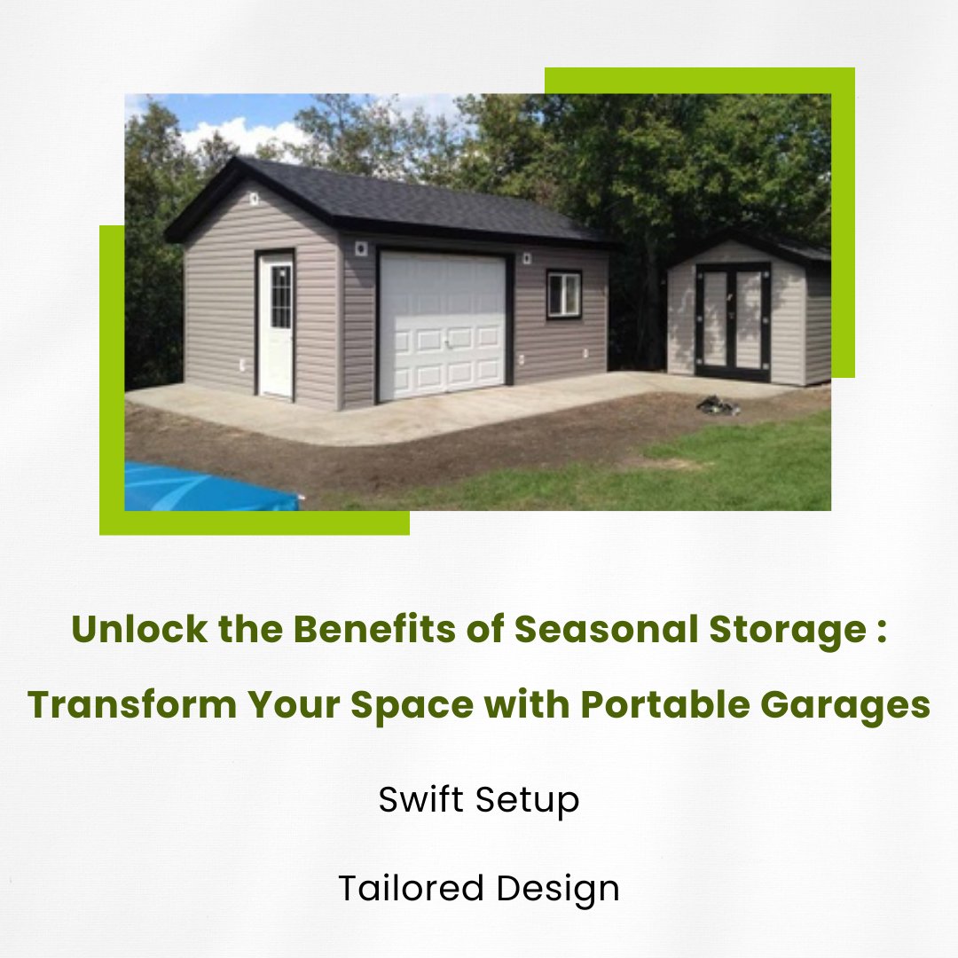 Unlock the Benefits of Seasonal Storage: Transform Your Space with Portable Garages
Swift Setup
Tailored Design

#SeasonalStorage #PortableGarage #ProtectYourBelongings #SeasonalSolutions #StorageSolutions #Weatherproof #OutdoorFurniture #VehicleStorage #LawnEquipment