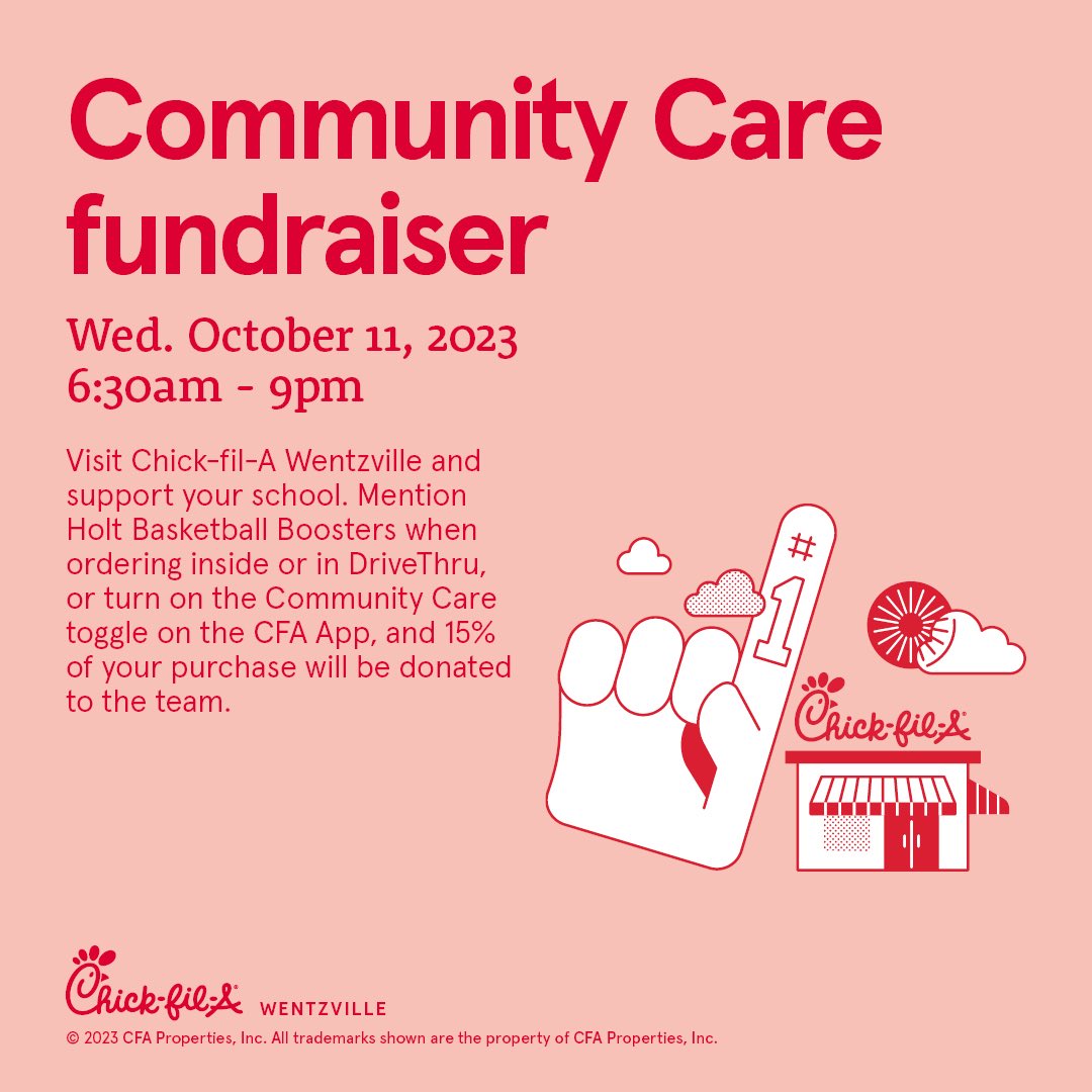 This Wednesday swing by and grab some Chick-fil-a👇help out Boys 🏀