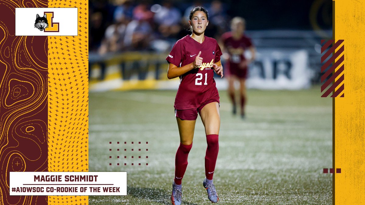 Your #A10WSOC Co-Rookie of the Week, Maggie Schmidt, <a href="/RamblersWSOC/">Loyola Women's Soccer</a> 

⚽️ scored the game-winner with under two minutes to play for a Ramblers 1-0 win against Davidson

📰: bit.ly/3rMggvx