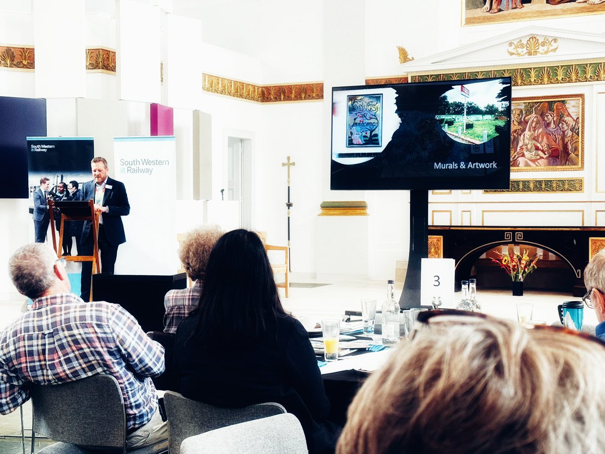 <a href="/Stephen_N_Young/">Stephen Norman Young</a> gave a talk in this space today about the William Blake Mosaic restoration project in St John’s Church, Waterloo to the <a href="/networkrail/">Network Rail</a> &amp; <a href="/SW_Help/">SWR Help</a> network. 
<a href="/FriendsOfSurbSt/">Friends of Surbiton Station</a> <a href="/RBKingston/">Kingston Council</a> <a href="/RHACC_College/">RHACC</a> <a href="/LSoMosaic/">London School of Mosaic</a> 

#publicart #community #rail #architecture #travel